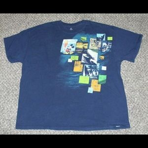 Vintage Disney Mickey Mouse & Gang Surfing Tee T-Shirt Blue / Size 2XL